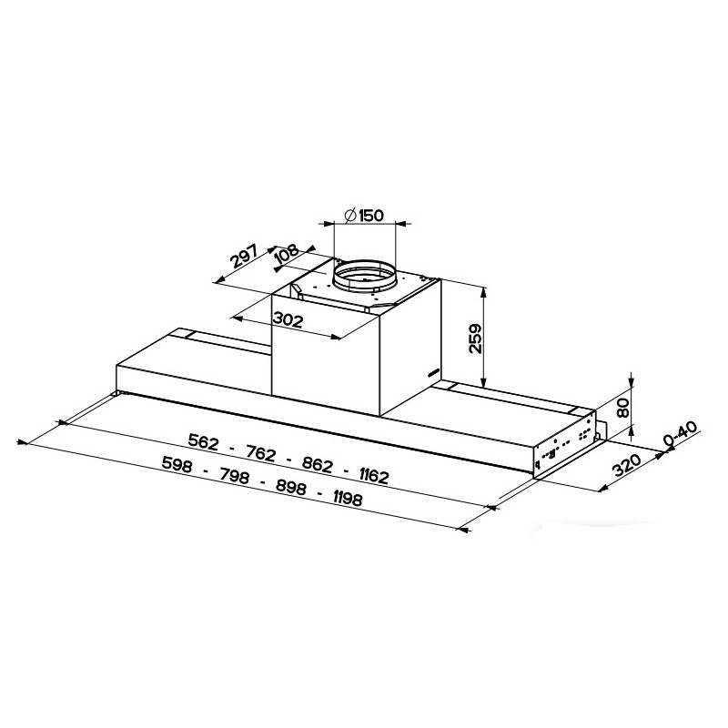 FABER S.p.A. In-Nova Premium WH M A60 Integrato Bianco 670 m³/h Sconto