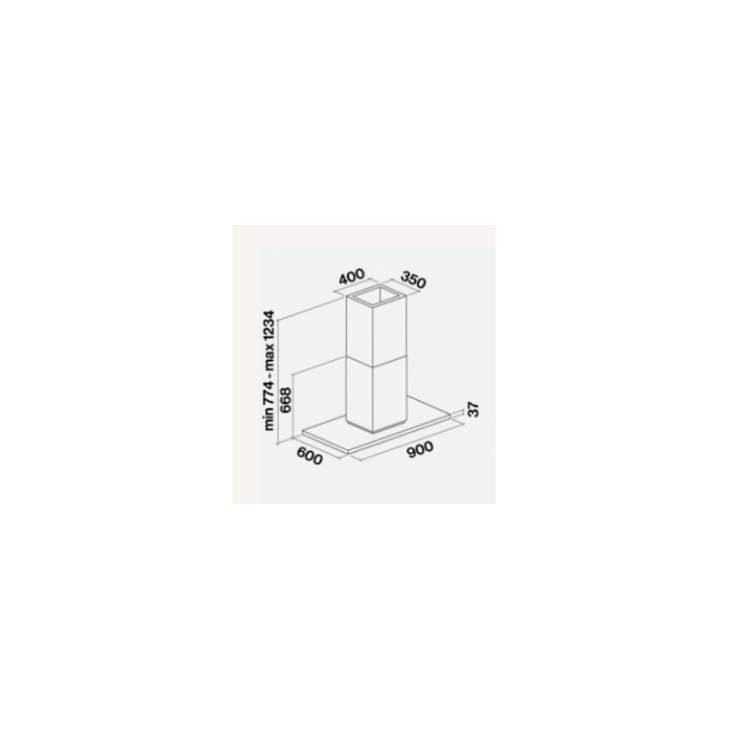 Falmec Zenith NRS Cappa aspirante a isola Acciaio inox 800 m³/h C Saldi Di Fabbrica