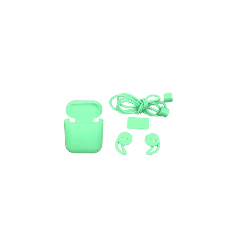 TUNIT Cover AirPods Apple 1a e 2a Generazione in Silicone - Mint In Linea