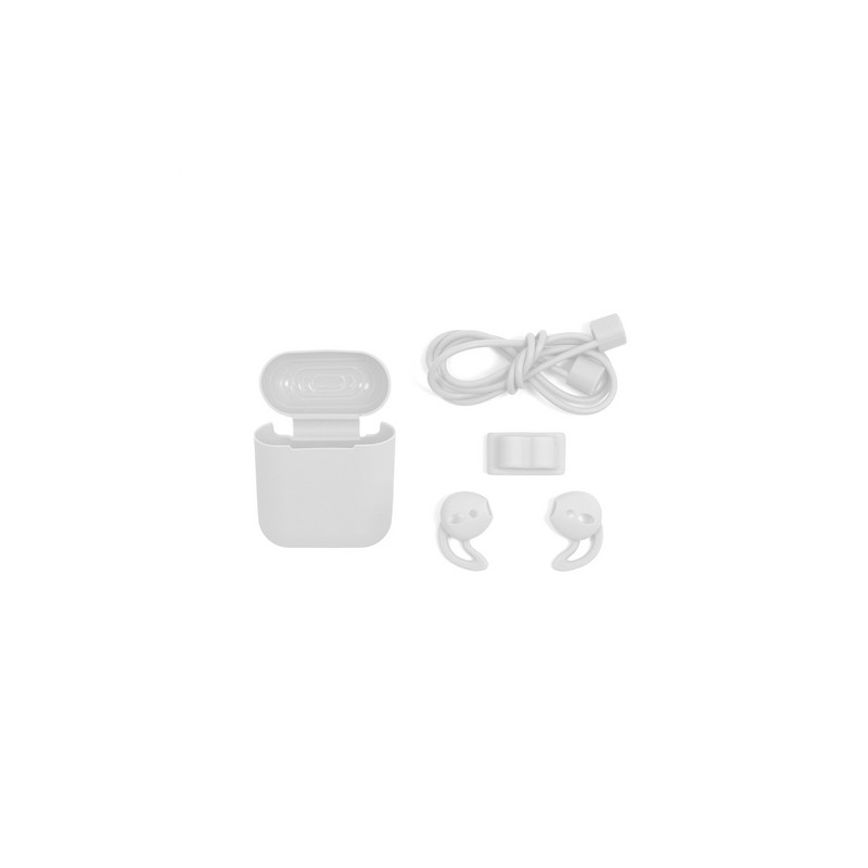 TUNIT Cover AirPods Apple 1a e 2a Generazione in Silicone - White Qualità