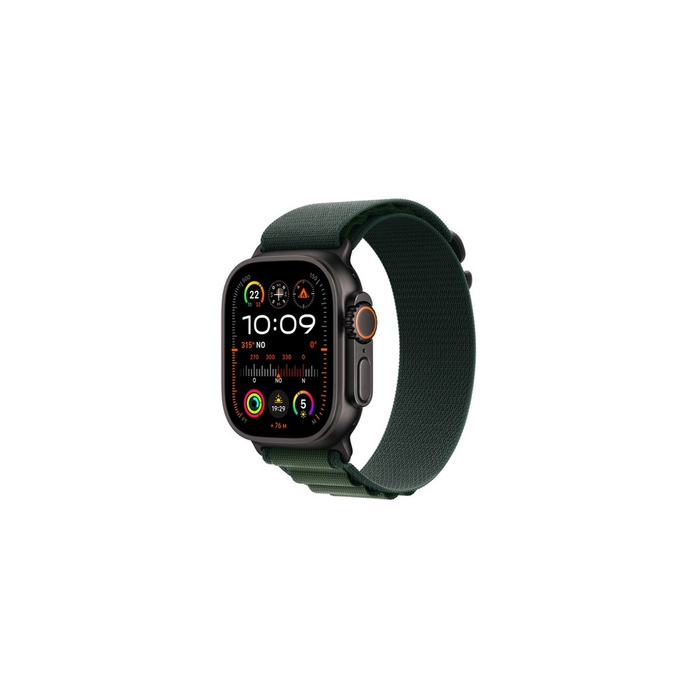 APPLE Apple Watch Ultra 2 GPS + Cellular 49mm Black Titanium Case with Dark Green Alpine Loop - Small Vendite stagionali
