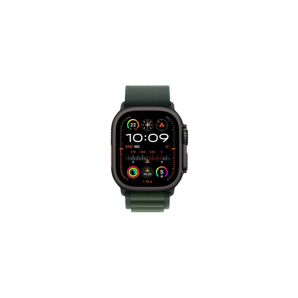 APPLE Apple Watch Ultra 2 GPS + Cellular 49mm Black Titanium Case with Dark Green Alpine Loop - Small Vendite stagionali