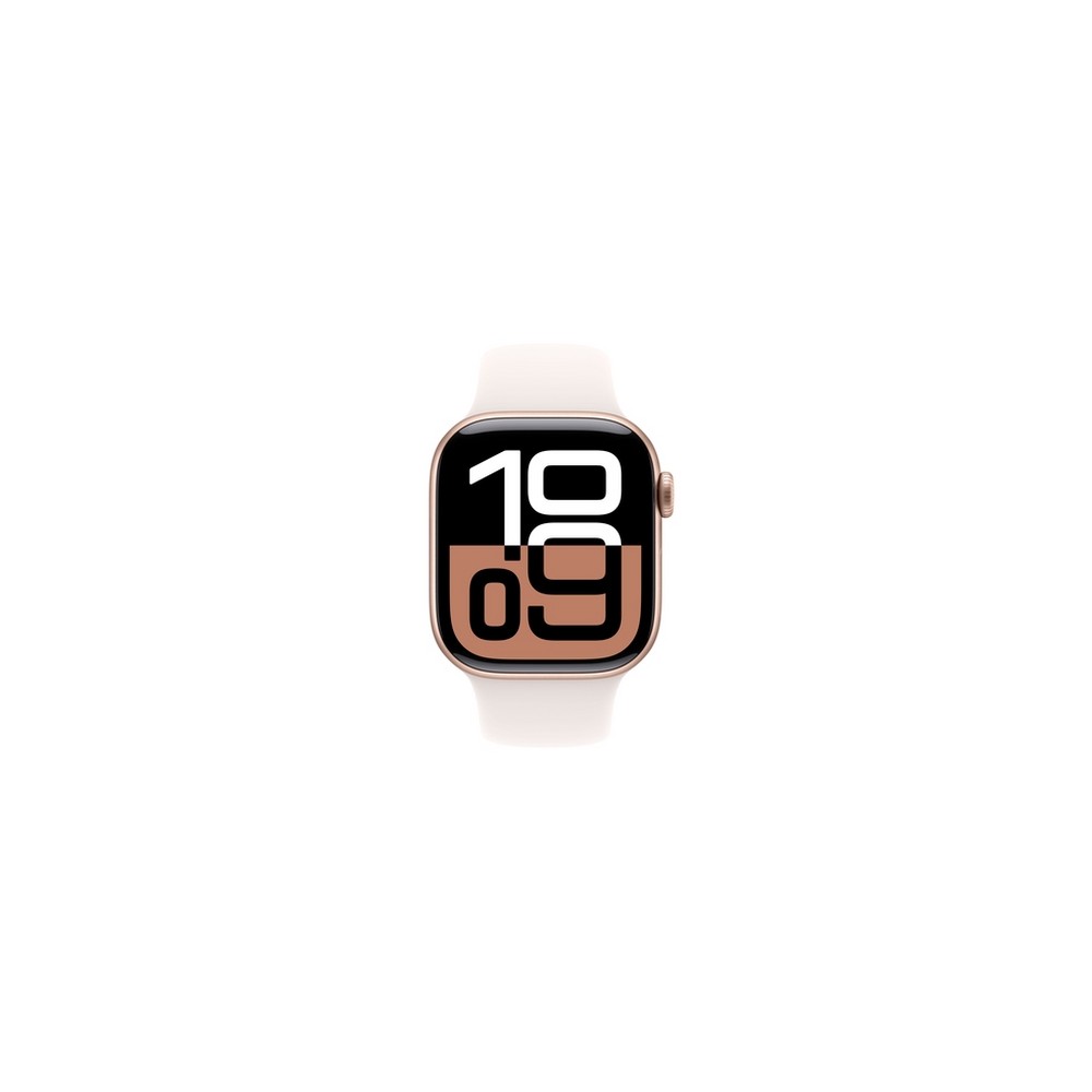 APPLE Apple Watch Series 10 GPS 42mm Rose Gold Aluminium Case with Light Blush Sport Band - S/M Bestseller