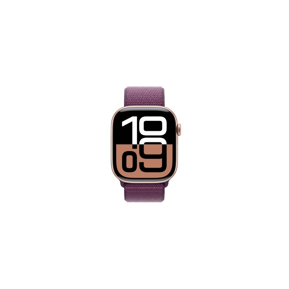 APPLE Apple Watch Series 10 GPS 46mm Rose Gold Aluminium Case with Plum Sport Loop Ritorno libero