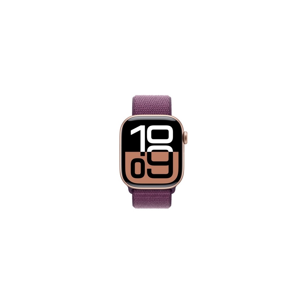 APPLE Apple Watch Series 10 GPS + Cellular 42mm Rose Gold Aluminium Case with Plum Sport Loop Fino al 60% di sconto