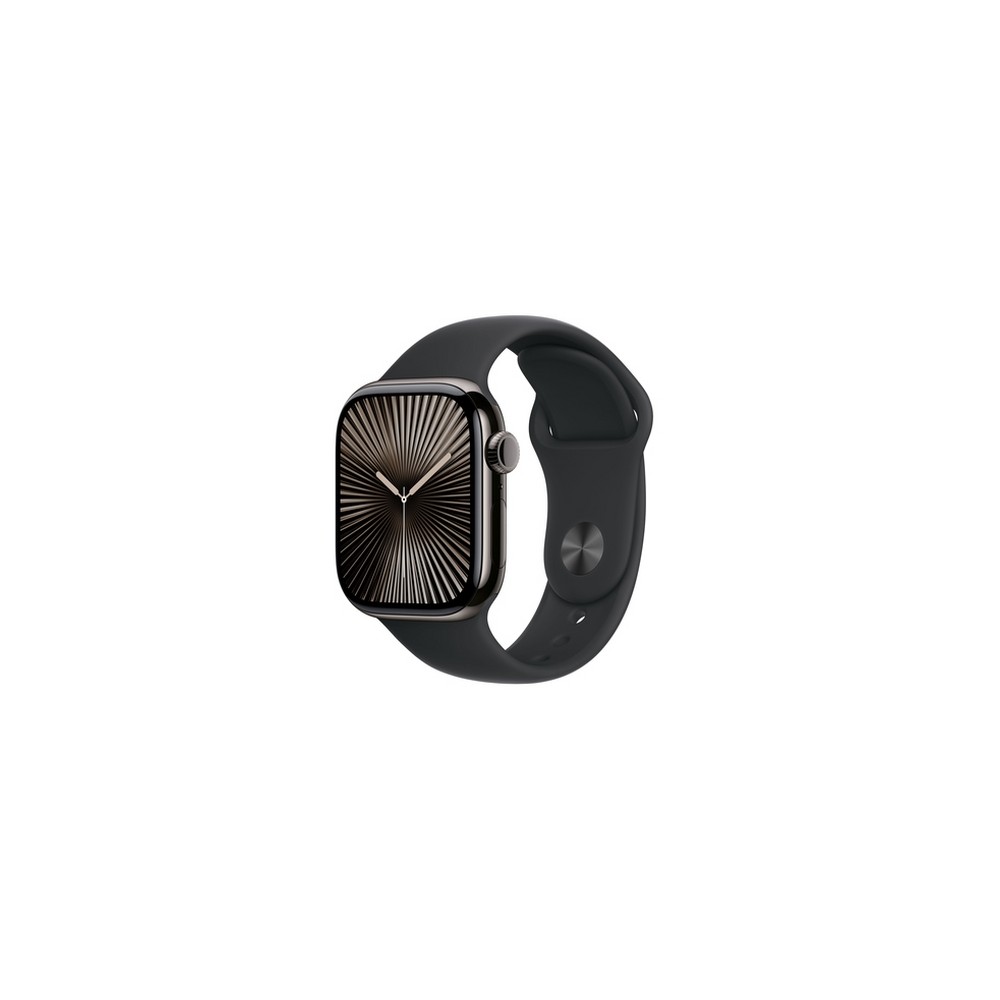 APPLE Apple Watch Series 10 GPS + Cellular 42mm Slate Titanium Case with Black Sport Band - M/L Fino al 55% di sconto