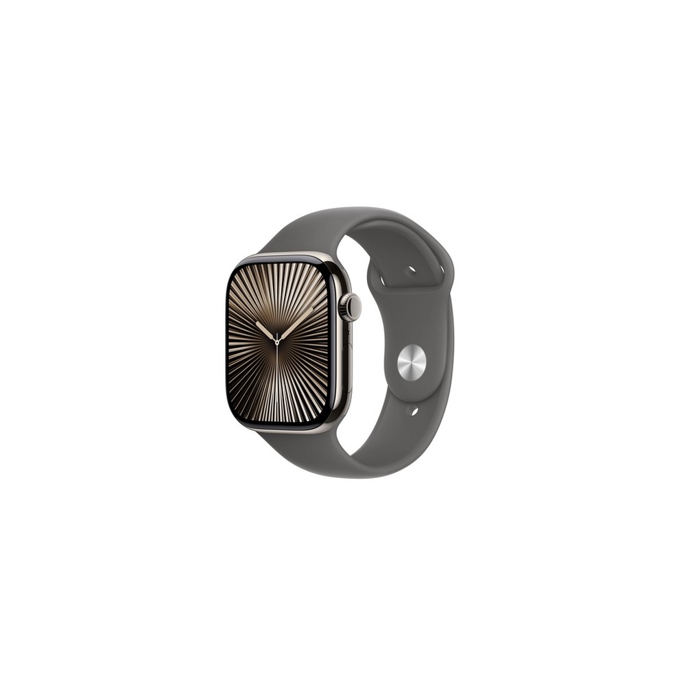 APPLE Apple Watch Series 10 GPS + Cellular 46mm Natural Titanium Case with Stone Grey Sport Band - M/L In vendita