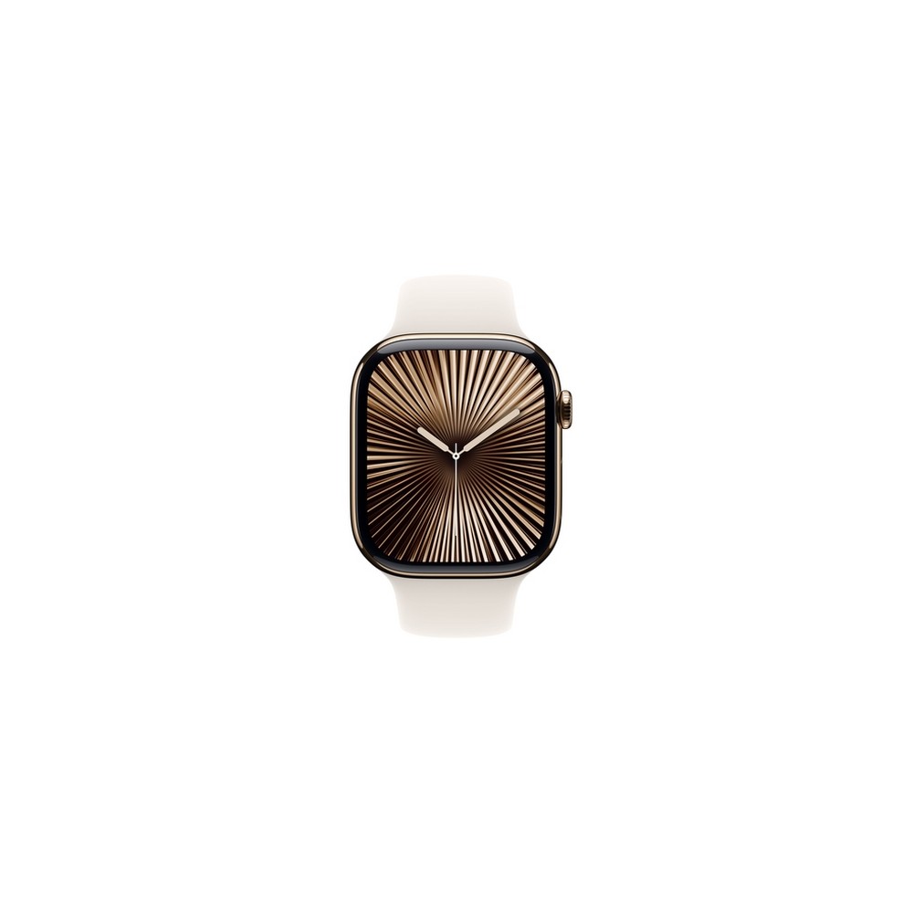 APPLE Apple Watch Series 10 GPS + Cellular 46mm Gold Titanium Case with Starlight Sport Band - M/L Italia