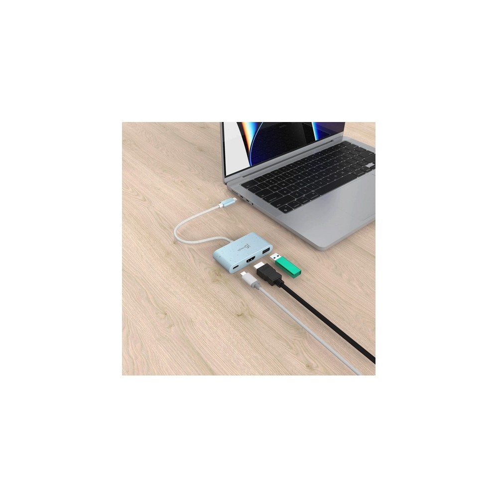 j5create Eco-Friendly USB-C to HDMI & USB Type-A with Power Delivery Offerta natalizia