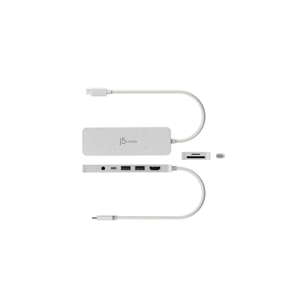 j5create Eco-Friendly USB-C Multi-Port Hub with Power Delivery Smaltimento dello stoccaggio