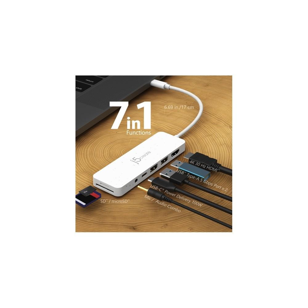 j5create Eco-Friendly USB-C Multi-Port Hub with Power Delivery Smaltimento dello stoccaggio