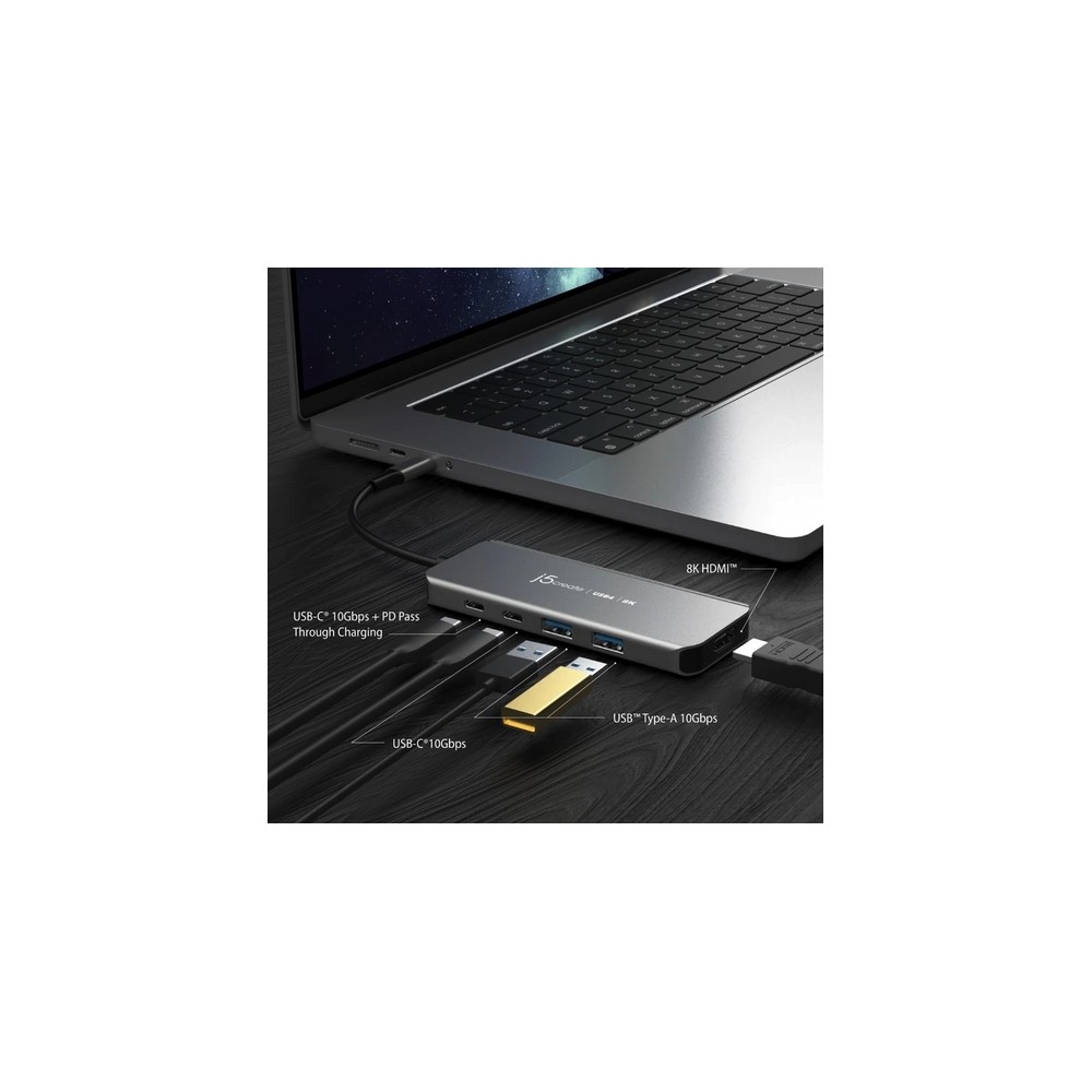 j5create USB4 8K60 Slim Hub Vendita calda