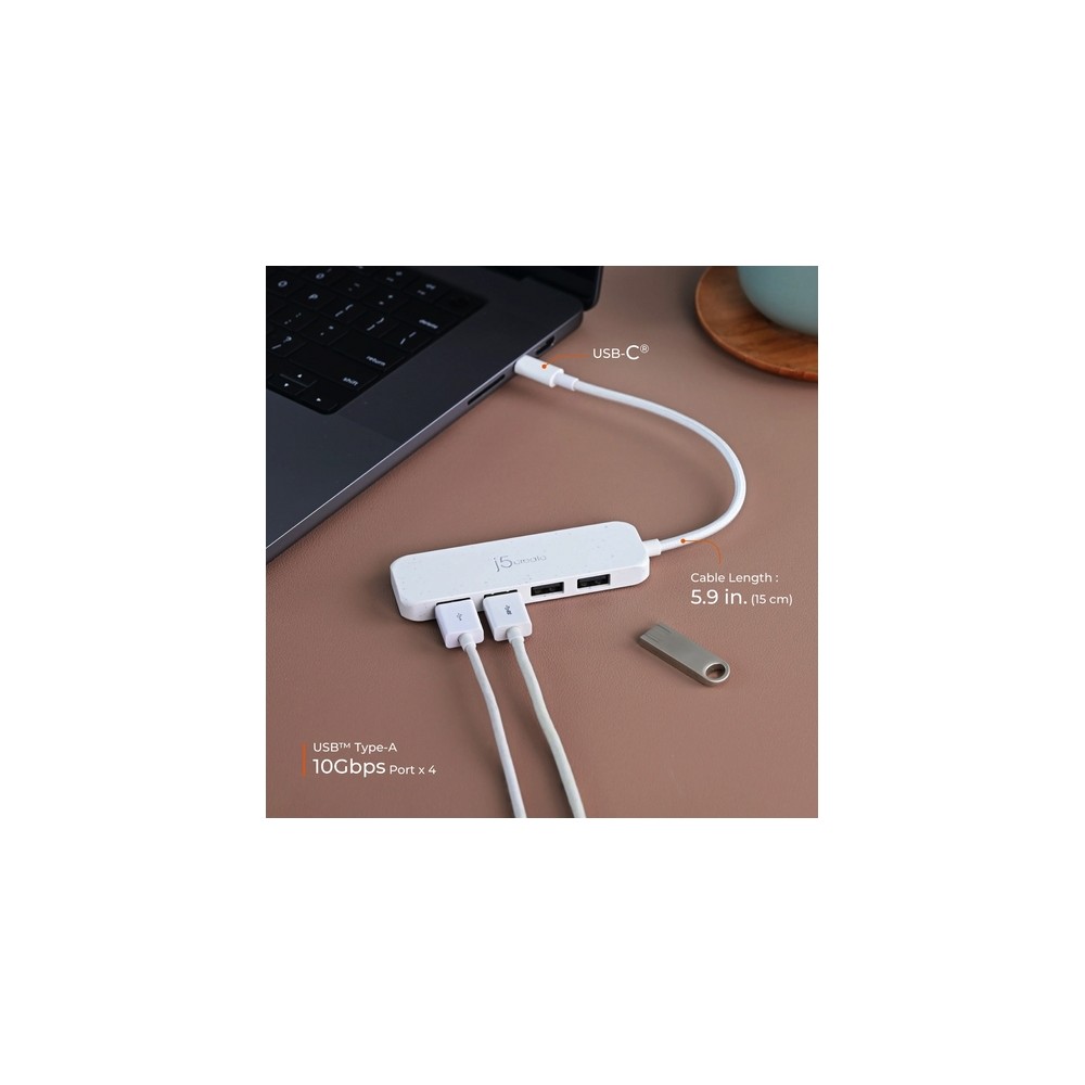 j5create Eco-Friendly USB-C to 4-Port Type-A Gen 2 Hub Offerta migliore