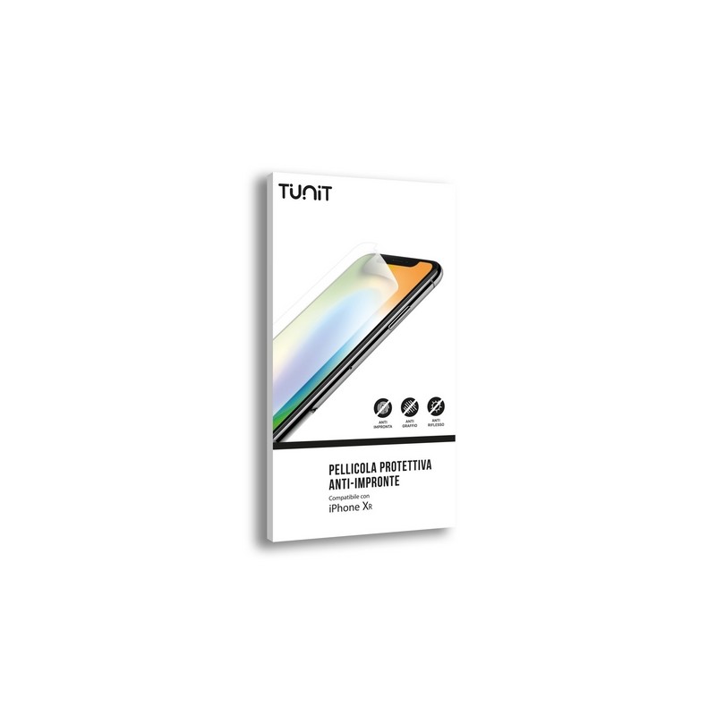 TUNIT Pellicola protettiva trasparente e anti-impronta per iPhone XR In vendita