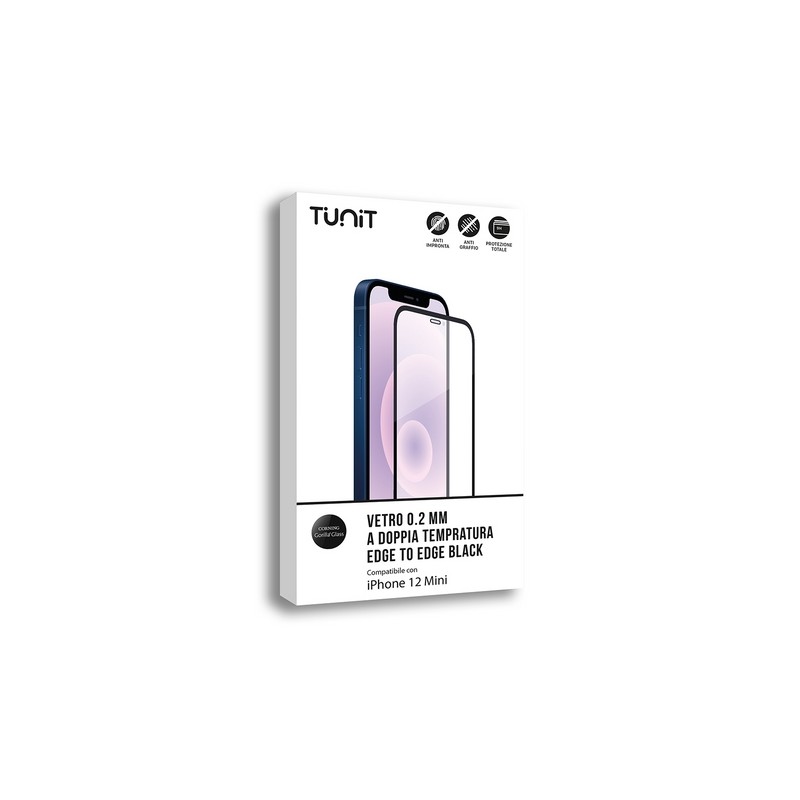 TUNIT Vetro "Edge to Edge" a doppia tempratura per iPhone 12 Italia