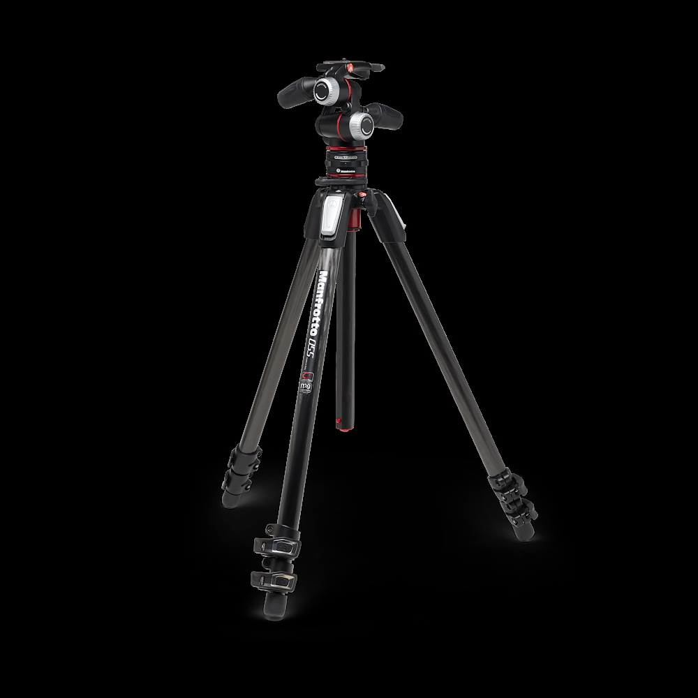 Manfrotto Treppiede 055 in Carbonio 3 Sezioni con Testa a 3 vie + MOVE Bestseller