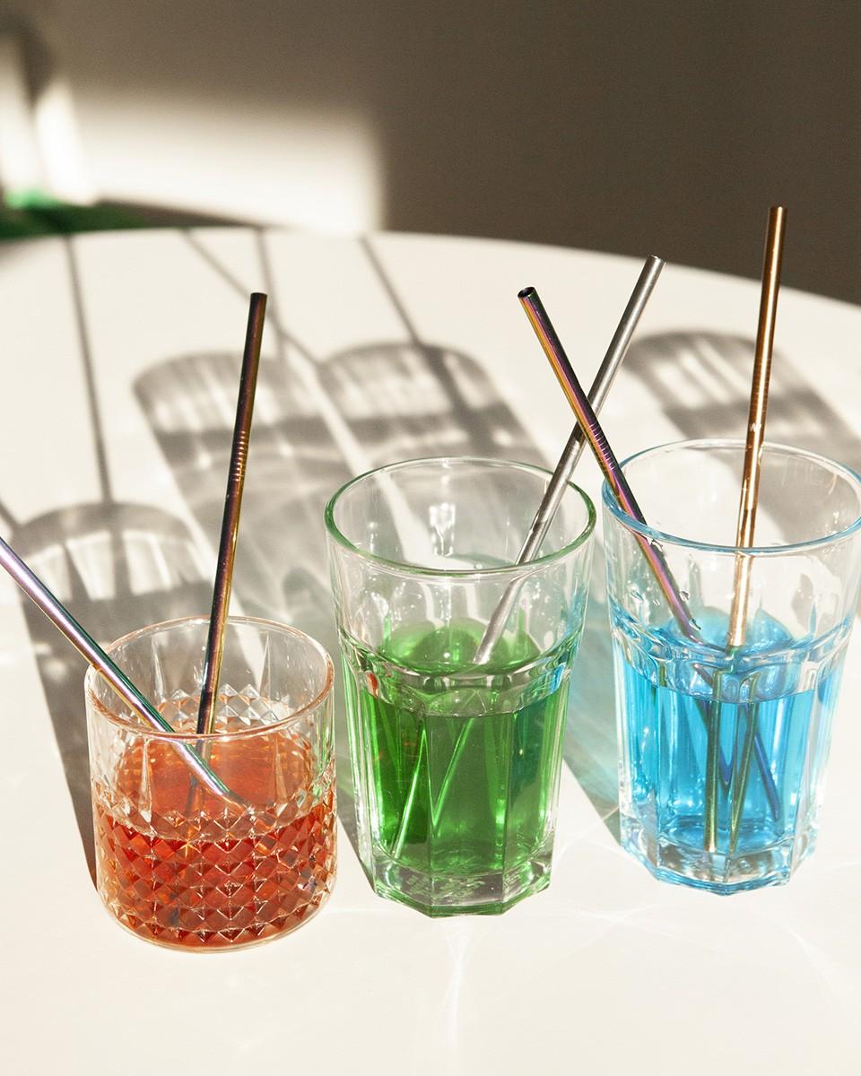﻿Wood'd METAL STRAWS Moda
