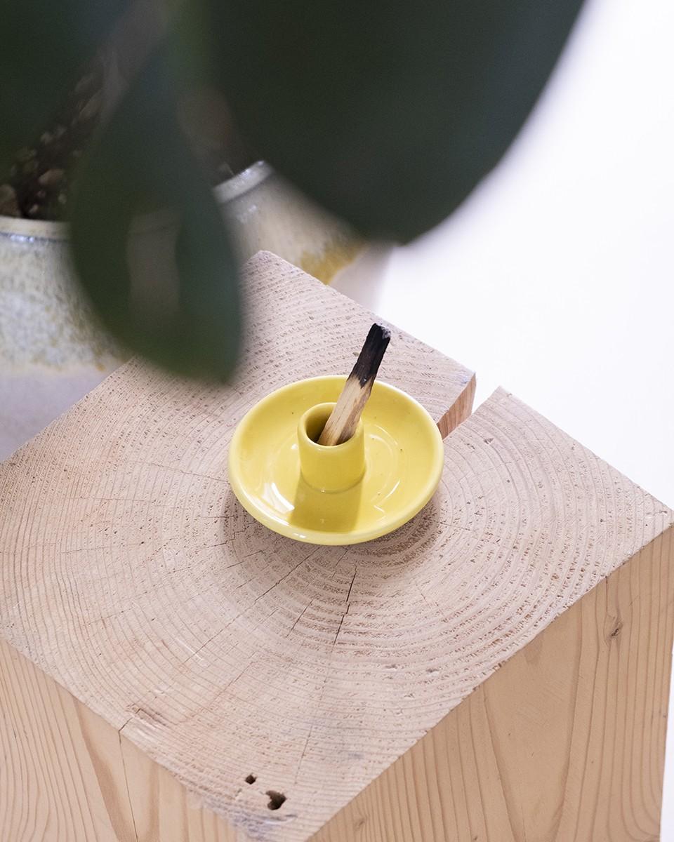 Wood'd PALO SANTO PLATE YELLOW 2025