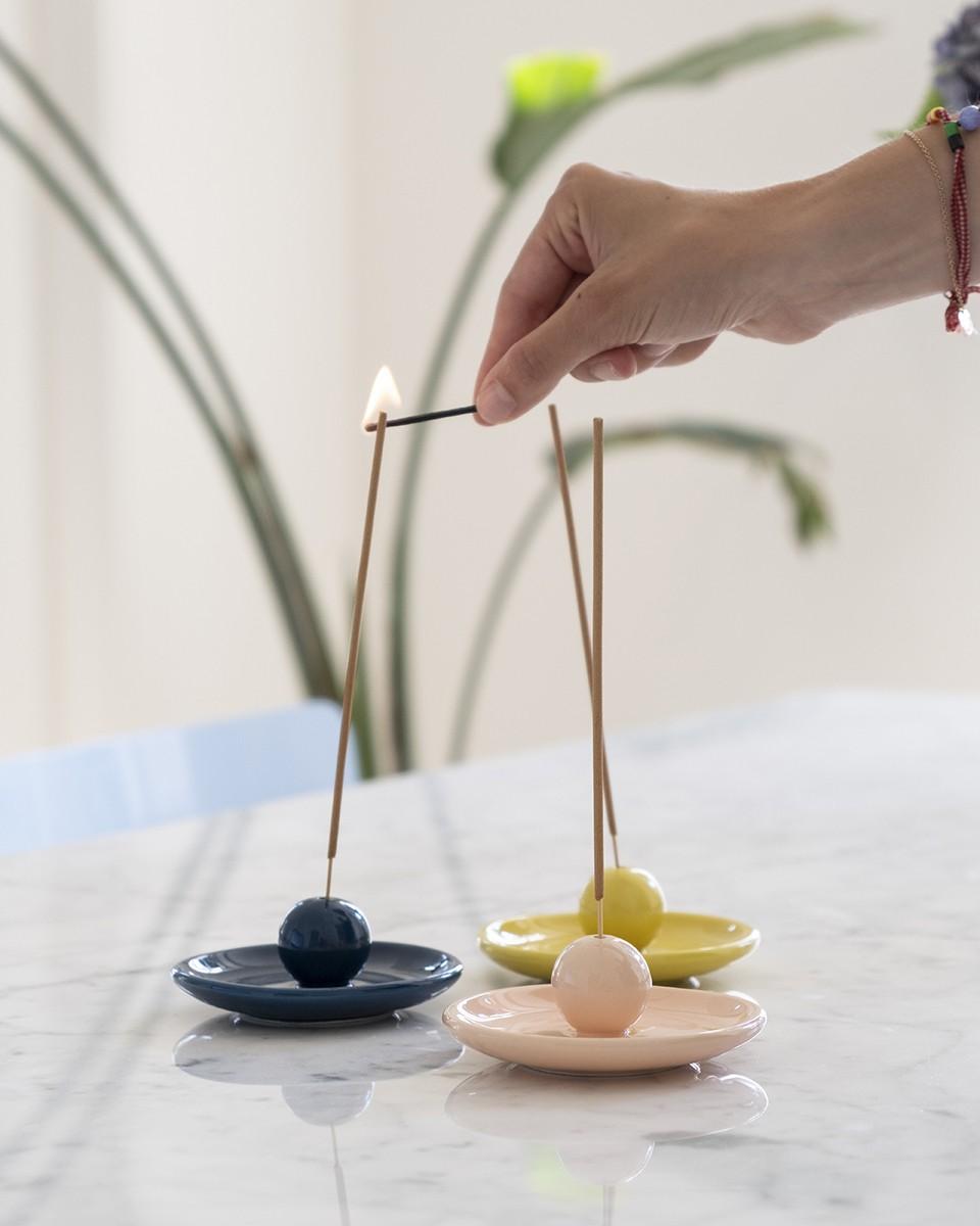 Wood'd INCENSE PLATE YELLOW Nuovo