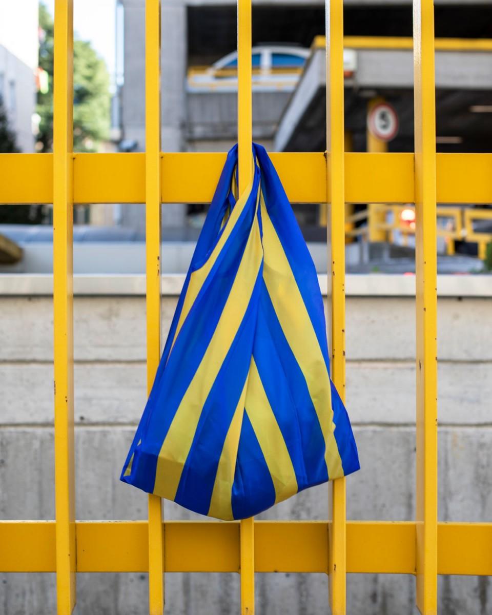 Wood'd Stripes Blue Bag Negozi Online