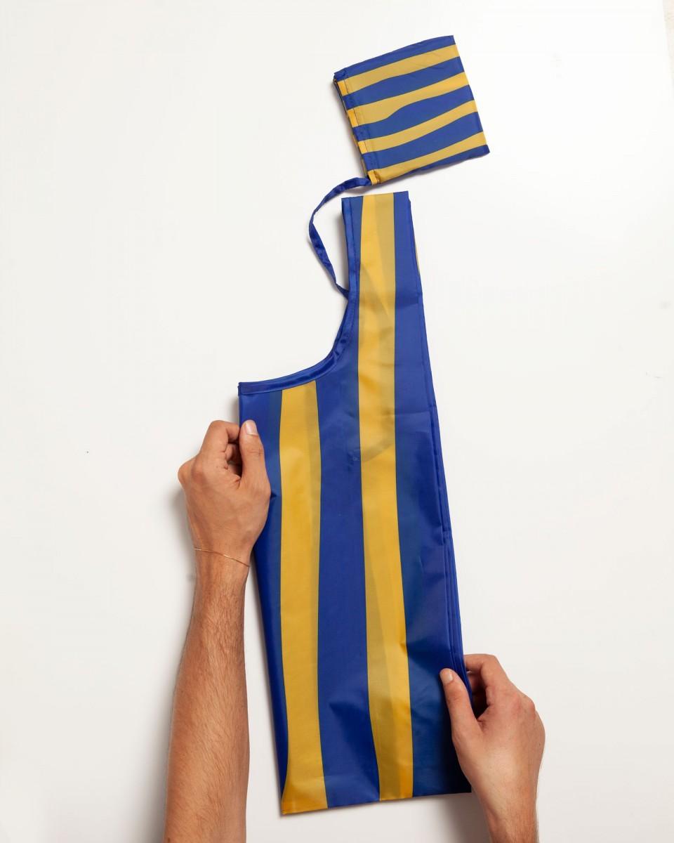 Wood'd Stripes Blue Bag Negozi Online
