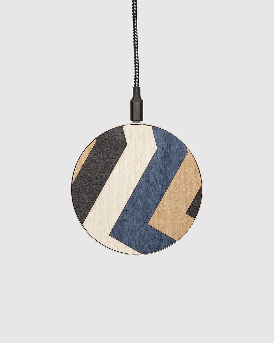 Wood'd Riga Blu Charger