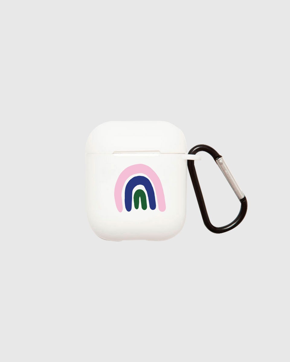 Wood'd AirPods Case Rainbow White