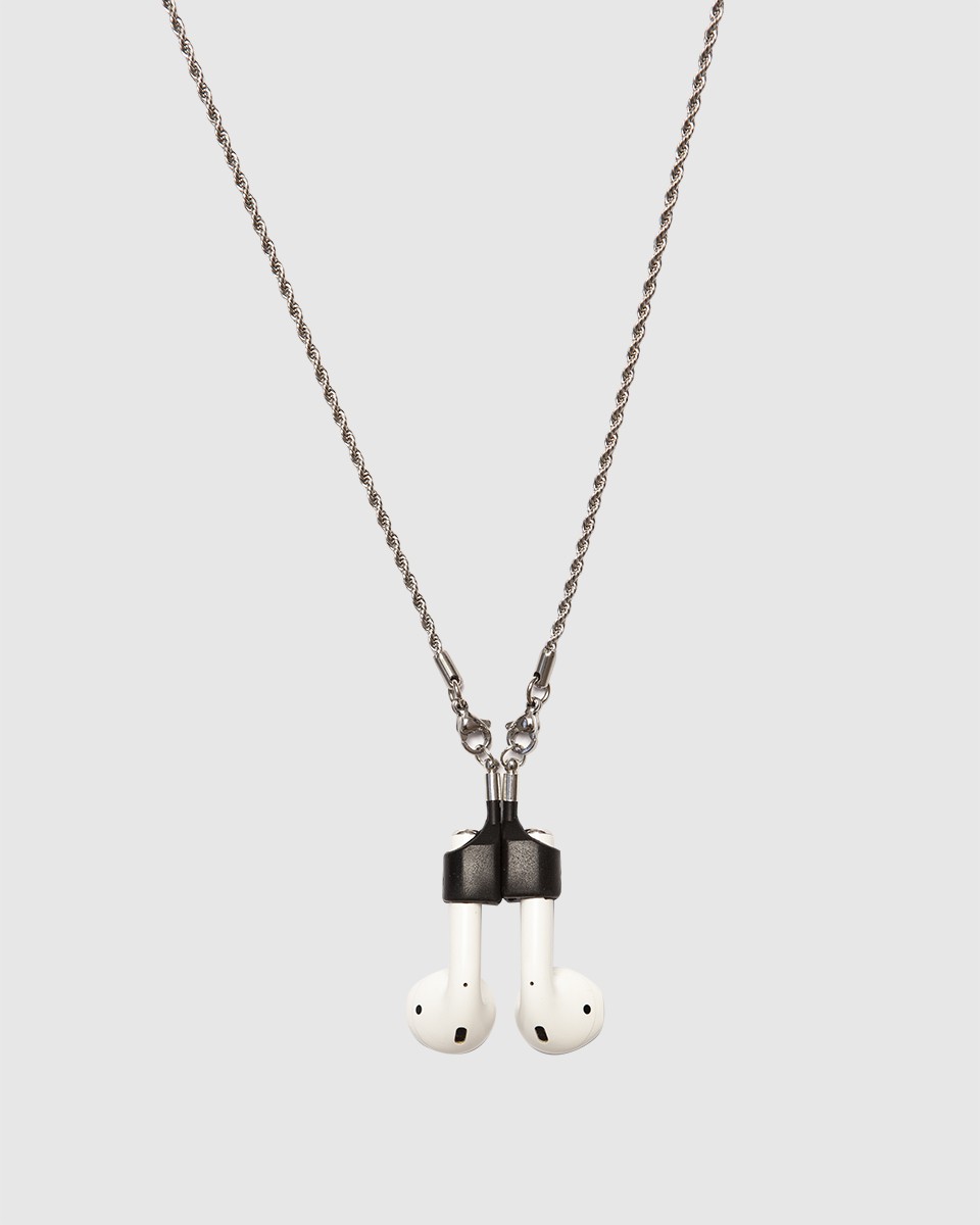 Wood'd Compact AirPods Lace Silvered