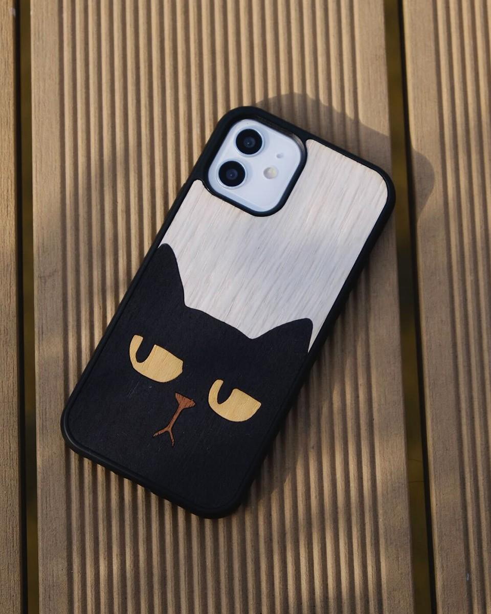 Wood'd Black Cat Cover Negozi Online