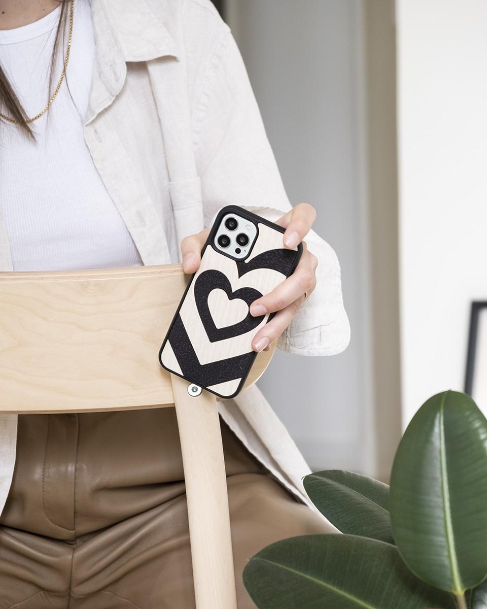 Wood'd Cuore Matto Nero Cover Nuova