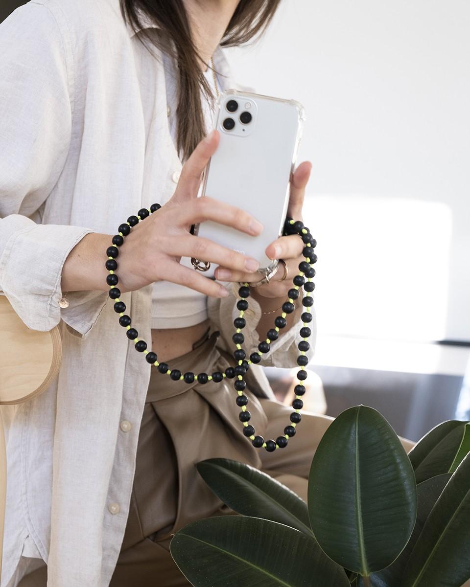 Wood'd Pearls Black Necklace Pezzi Unici