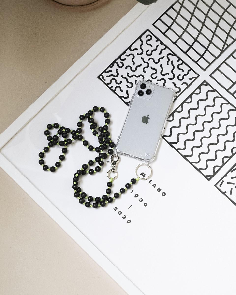 Wood'd Pearls Black Necklace Pezzi Unici