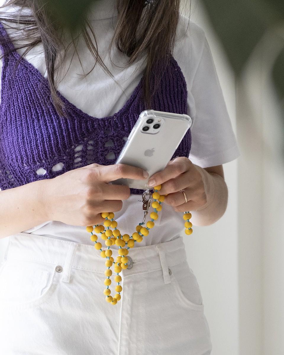 Wood'd Pearls Yellow Necklace Soddisfazione Garantita